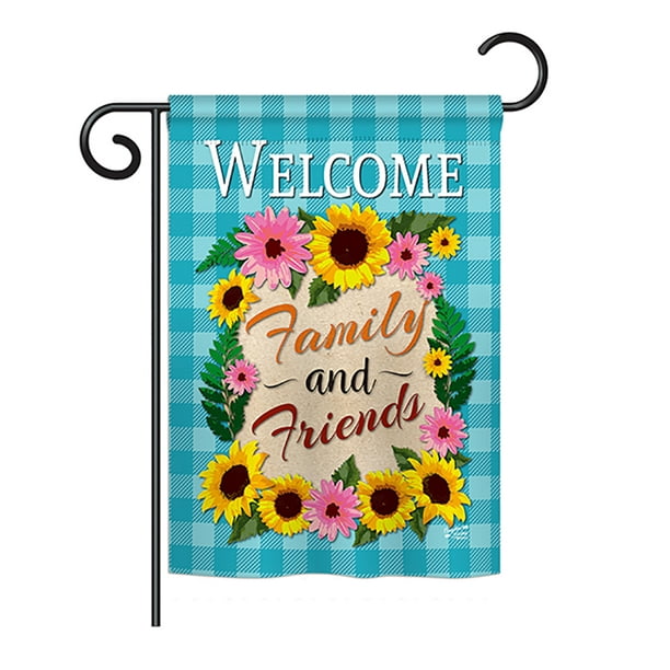 Details about   US Welcome Friends & Sunflowers Garden Flag Banner Double Sided Decor 12X18"